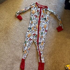 Little Sleepies Holiday Print Kids One Piece